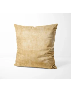 Federe per Cuscino ARREDO VELVET OCRA in Morbido tessuto Vellutato Antimacchia cm. 40 - 50 - 60 Made in Italy