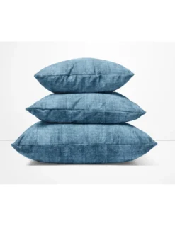 Federe per Cuscino ARREDO VELVET BLU in Morbido tessuto Vellutato Antimacchia cm. 40 - 50 - 60 Made in Italy