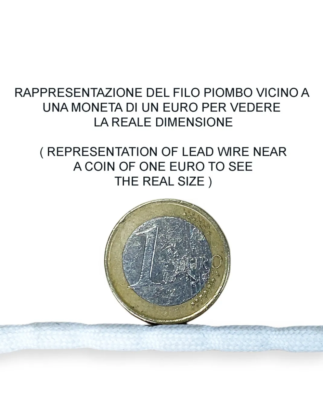 FILO treccia PIOMBO peso ZAVORRA PER TENDE E tessuti TENDAGGI A METRO made in Italy