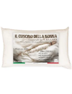 GUANCIALE cuscino della NONNA In Pura Lana Vergine Made in Italy