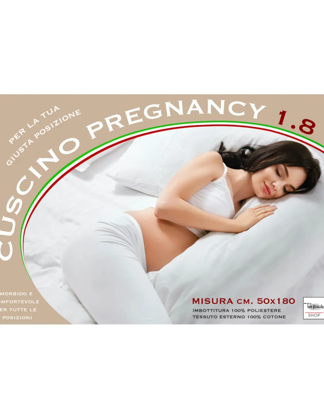 GUANCIALE CUSCINO GRAVIDANZA PREGNANCY LUNGO cm. 180 MIS. cm. 50 X 180