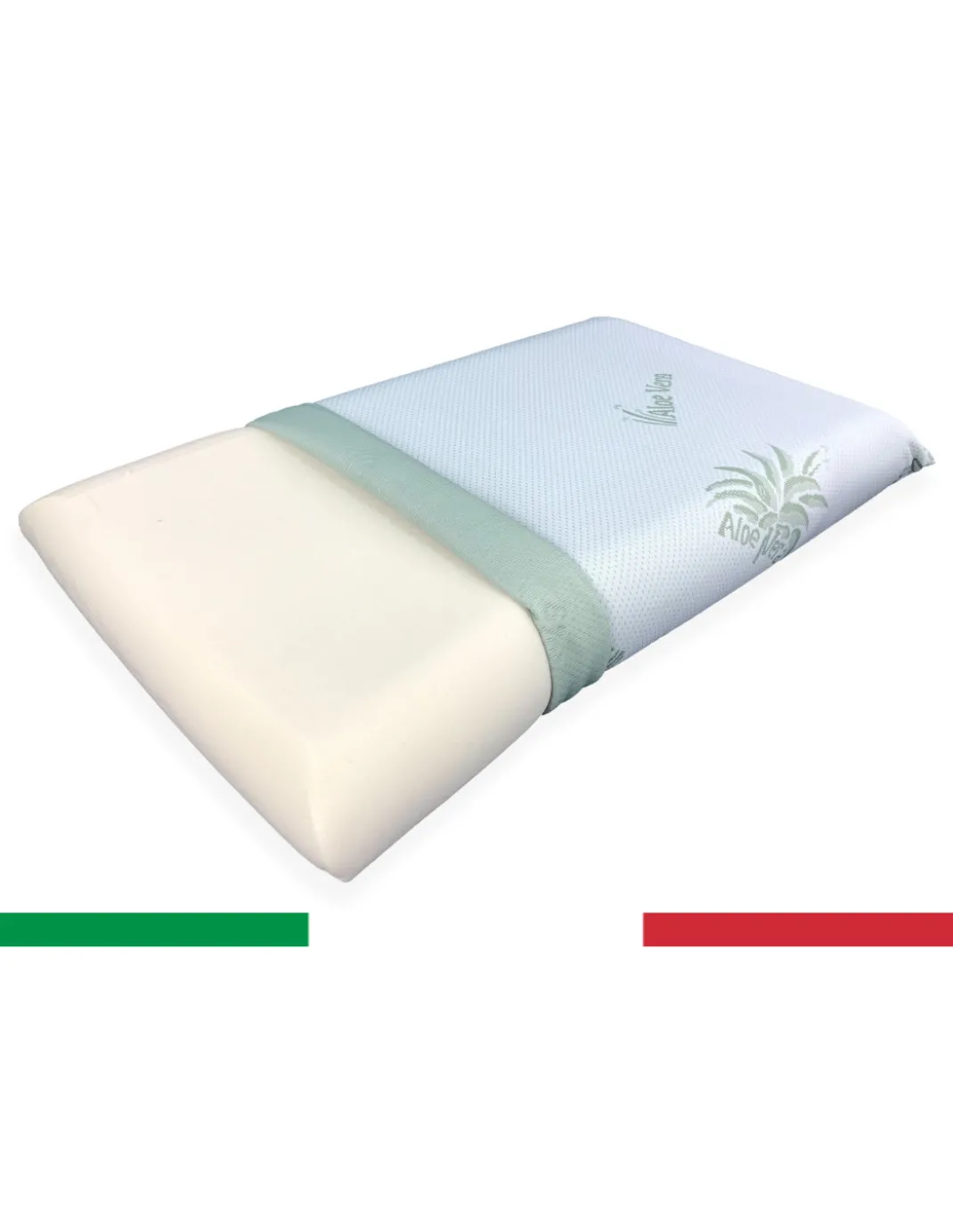 GUANCIALE CUSCINO MEMORY FOAM FODERA IN ALOE VERA