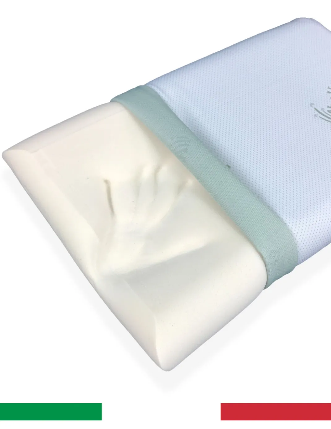 GUANCIALE CUSCINO MEMORY FOAM FODERA IN ALOE VERA