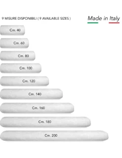 GUANCIALE cuscino PARIGI cilindrico alla FRANCESE traversino TUBOLARE lungo in 4 MISURE