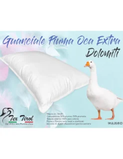 GUANCIALE CUSCINO PIUMA PIUMINO OCA DOLOMITI TEX TIROL ©