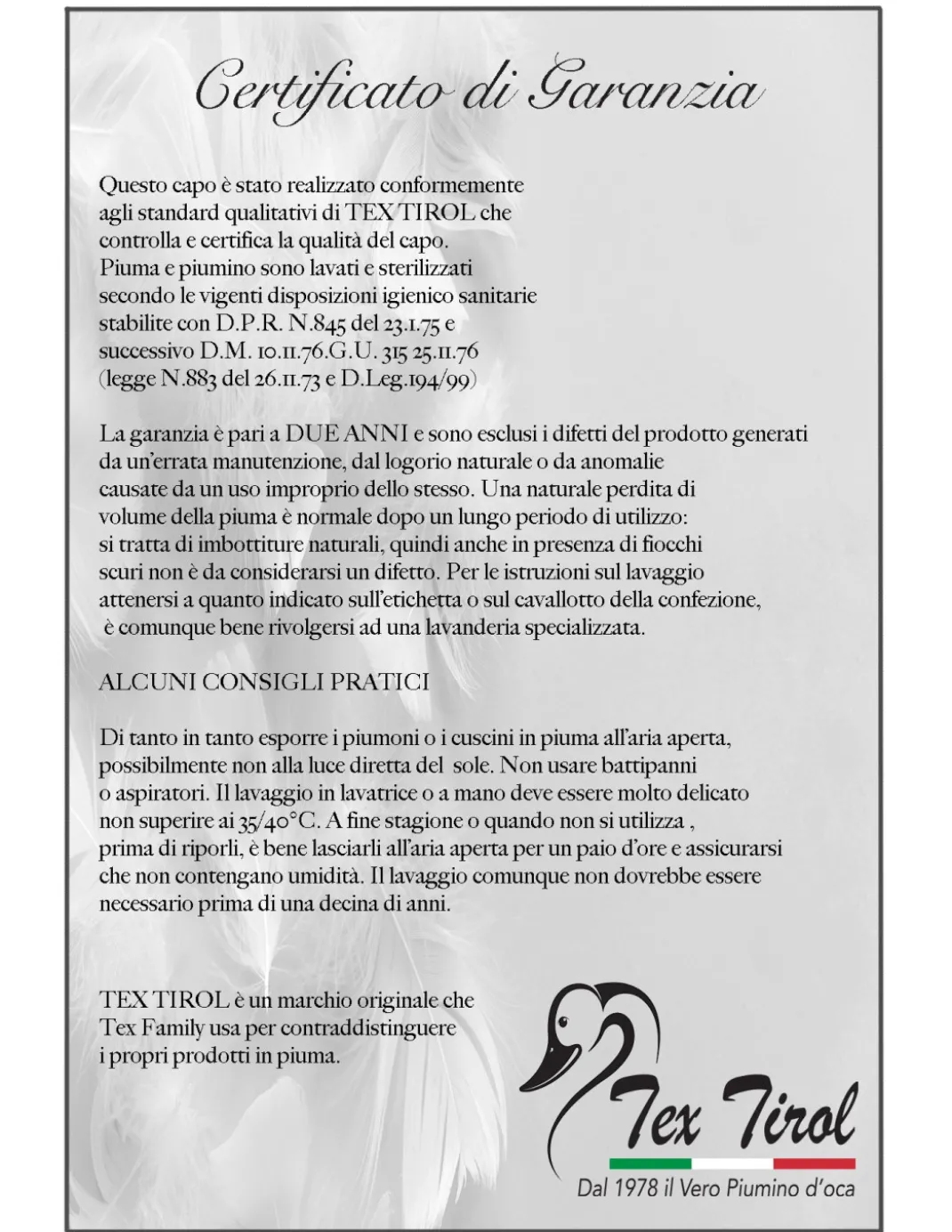 GUANCIALE CUSCINO VERA PIUMA ANAPURNA TEX TIROL ©