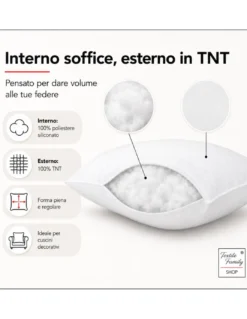 IMBOTTITURA POLYFILL PER CUSCINO INTERNO POLIESTERE TUTTE LE MISURE
