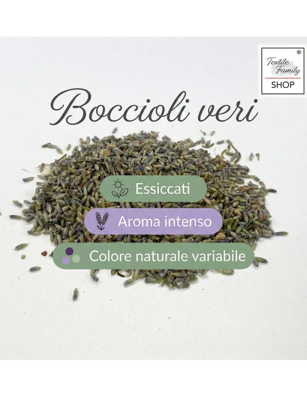 Lavanda essiccata boccioli profumati Made in Italy Tex Family – per sacchetti armadi, pot-pourri e DIY