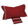 Lenzuola Matrimoniali Cotone Completo MAXI Tex Family - Design Moderno "Time" Colore Bordeaux