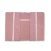 Lenzuola Matrimoniali Cotone Completo MAXI Tex Family - Design Moderno "Time" Colore Rosa