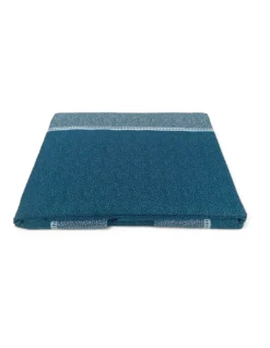 Lenzuola Matrimoniali Cotone Completo MAXI Tex Family - Design Moderno "Time" Colore Petrolio