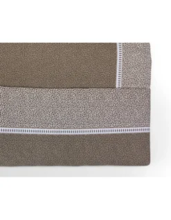 Lenzuola Matrimoniali Cotone Completo MAXI Tex Family - Design Moderno "Time" Colore Beige