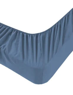 Lenzuola Sotto con Angoli Adapto Jersey Blu - Cotone Elasticizzato H30cm - Singolo, Piazza e Mezza, Matrimoniale