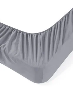 Lenzuola Sotto con Angoli Adapto Jersey Grigio - Cotone Elasticizzato H30cm - Singolo, Piazza e Mezza, Matrimoniale