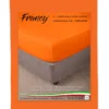 LENZUOLO CON ANGOLI FRANCY ARANCIO FRANCESE 1 PIAZZA E MEZZA GRANDE MAXI