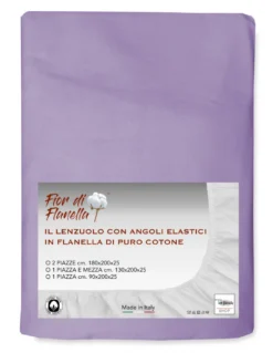 LENZUOLO Con Angoli IN FLANELLA Fior di Flanella © LILLA VIOLA TUTTE LE MISURE