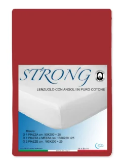 LENZUOLO con ANGOLI STRONG tinta unita BORDEAUX made in Italy