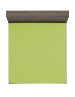 LENZUOLO con ANGOLI STRONG tinta unita VERDE ACIDO made in Italy