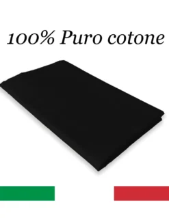 LENZUOLO di sopra CORDONETTO STRONG nero made in Italy
