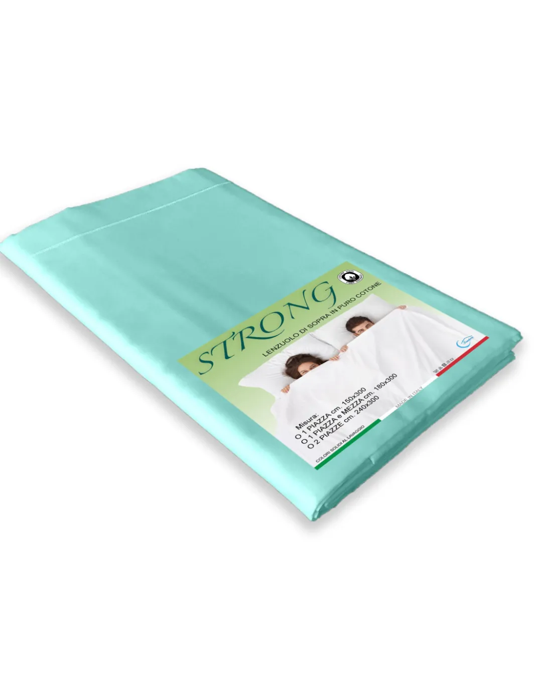 LENZUOLO di sopra CORDONETTO STRONG verdino made in Italy