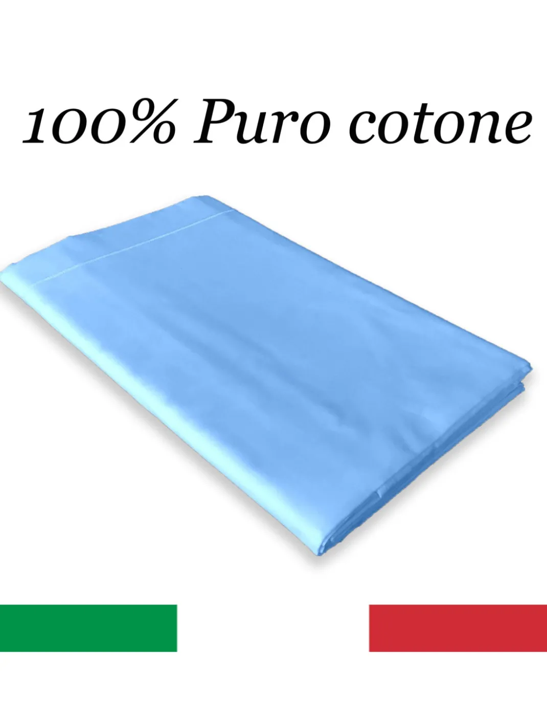 LENZUOLO di sopra CORDONETTO STRONG azzurro made in Italy