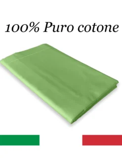 LENZUOLO di sopra CORDONETTO STRONG verde prateria made in Italy