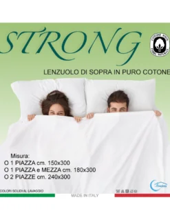 LENZUOLO di sopra CORDONETTO STRONG giallo made in Italy