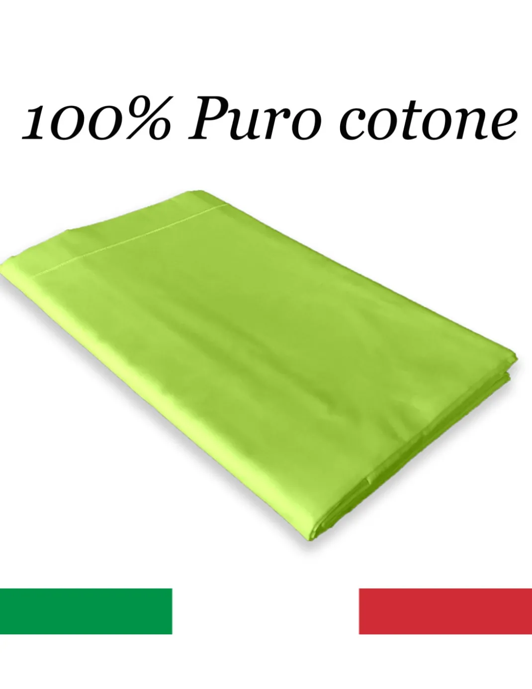LENZUOLO di sopra CORDONETTO STRONG verde acido made in Italy