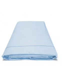 Lenzuolo Sopra in Flanella Senza Angoli Colore Azzurro - Puro Cotone Morbido | Made in Italy | Per Materassi Maxi e Fuori Misura