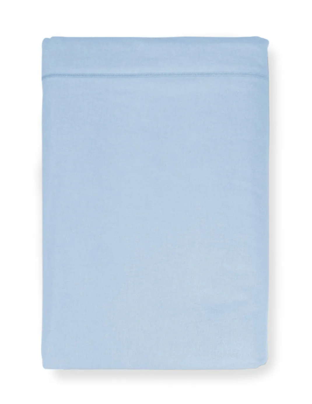Lenzuolo Sopra in Flanella Senza Angoli Colore Azzurro - Puro Cotone Morbido | Made in Italy | Per Materassi Maxi e Fuori Misura