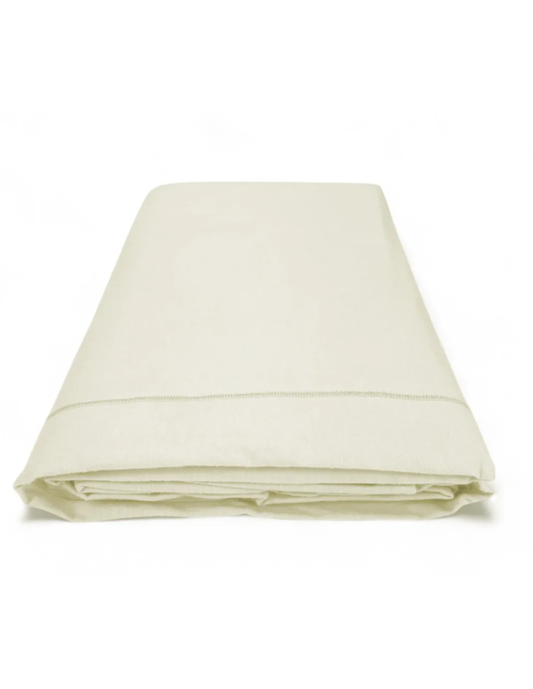 Lenzuolo Sopra in Flanella Senza Angoli Colore Panna - Puro Cotone Morbido | Made in Italy | Per Materassi Maxi e Fuori Misura