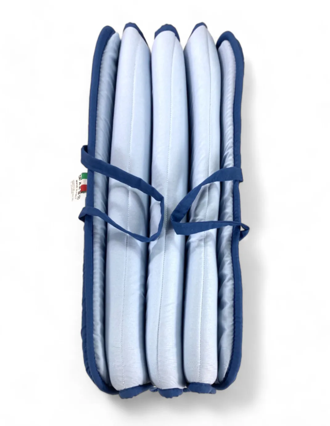 Materassino Pieghevole per Lettino Mare, Sdraio, Piscina, Double Face 52x200 e spessore 2 cm, con maniglie, colore Blu/Azzurro