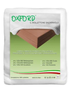 MOLLETTONE Salvatavolo OXFORD sottotovaglia PROTEGGI TAVOLO Bianco