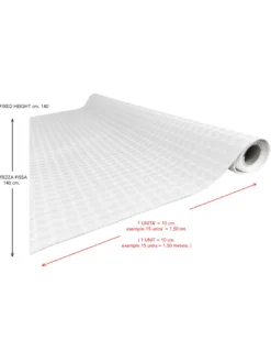 MOLLETTONE salvatavolo SOTTOTOVAGLIA h. 140 cm. PROTEGGI TAVOLO bianco SU MISURA con spugna RUBBY©