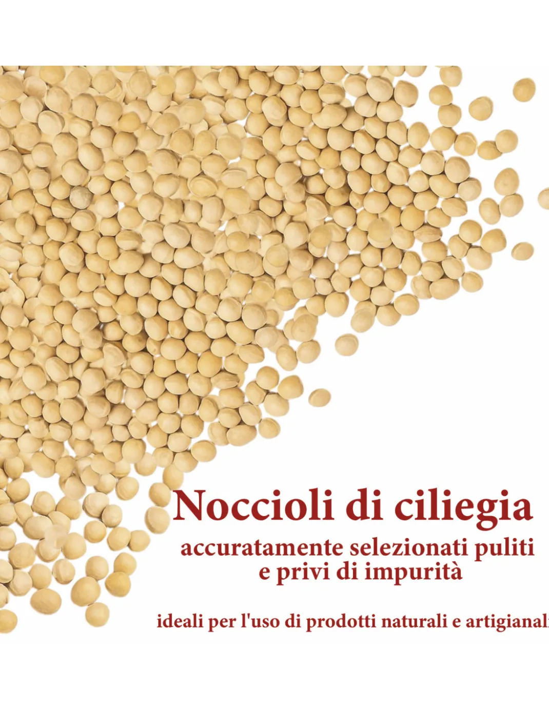 Noccioli di Ciliegia Naturali Lavati e Sterilizzati - Ideali per Cuscini Termici, Relax e Artigianato Made in Italy