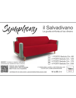 NUOVO COPRIDIVANO BX SALVADIVANO SYMPHONY TRAPUNTATO ROSSO-BORDEAUX