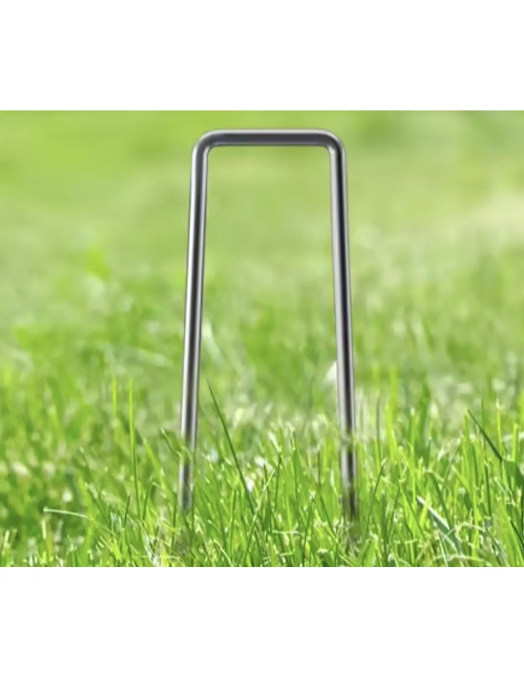 Picchetti da Giardino UGO Multiuso in Acciaio Zincato a Forma di U per Prato Sintetico e telo pacciamatura