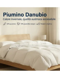 Piumino Danubio Invernale - 30% Piumino 70% Piumette Classe 1, Cassettoni, Batista 70, Made in Austria