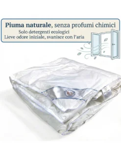 Piumino d’Oca Trentino, Piumone Invernale, 100% Piuma d’Oca Naturale, Imbottitura 360 g/mq, Certificato OEKO-TEX