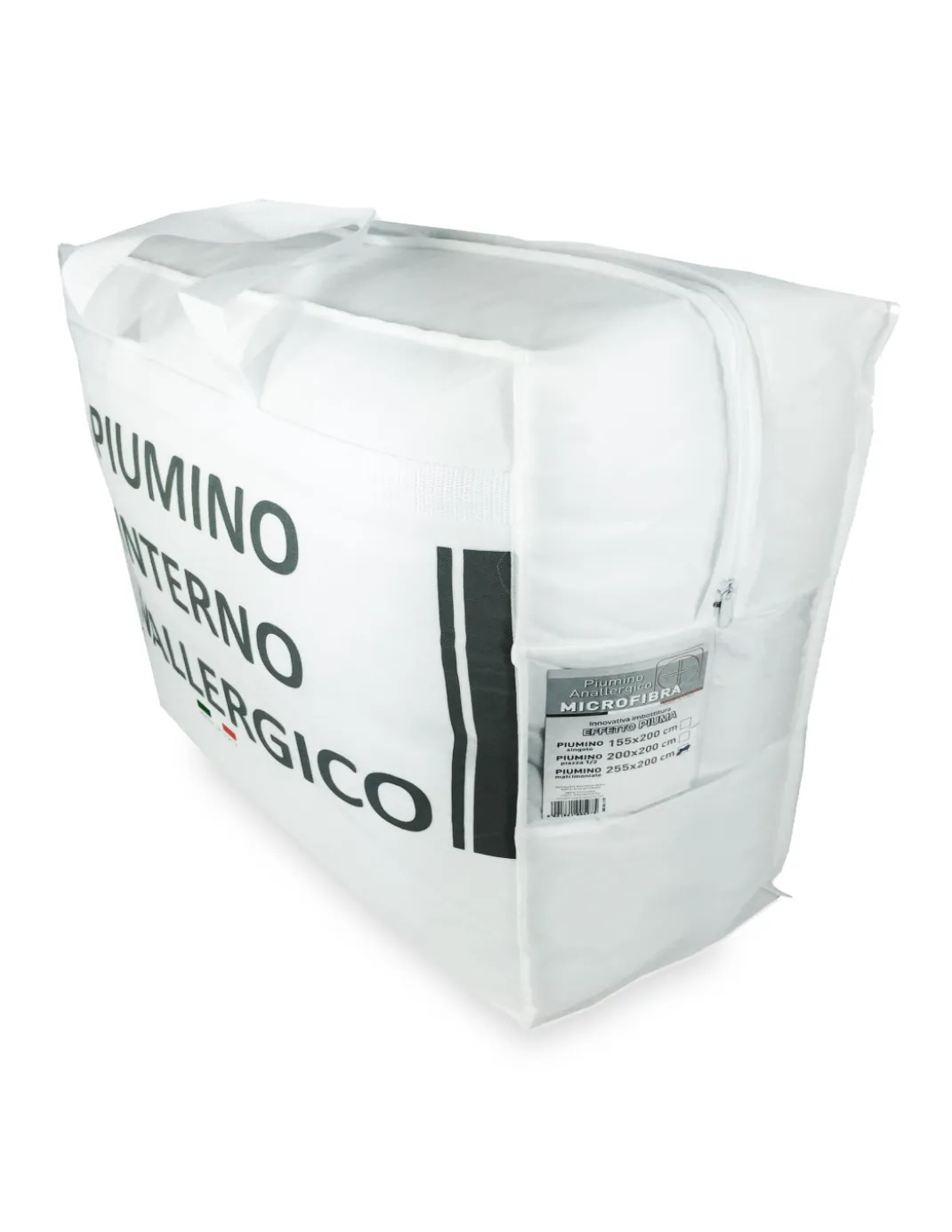 PIUMINO interno SINTETICO ANALLERGICO Bianco INVERNALE 300 gr./mq.