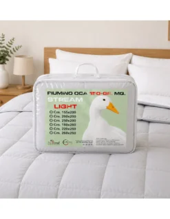 Piumino Oca Estivo Bicolore Stream Light 150 GSM, 80% Piuma, Leggero Double Face