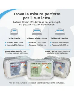PIUMINO OCA Stream 500 GR. 80% PIUMA OCA 20% PIUMINO OCA Bicolore