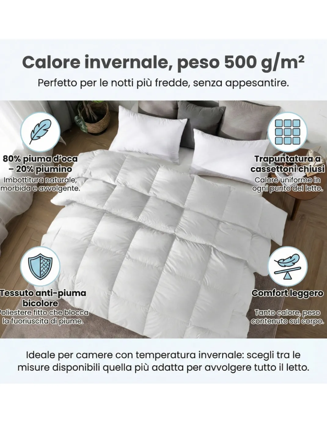 PIUMINO OCA Stream 500 GR. 80% PIUMA OCA 20% PIUMINO OCA Bicolore