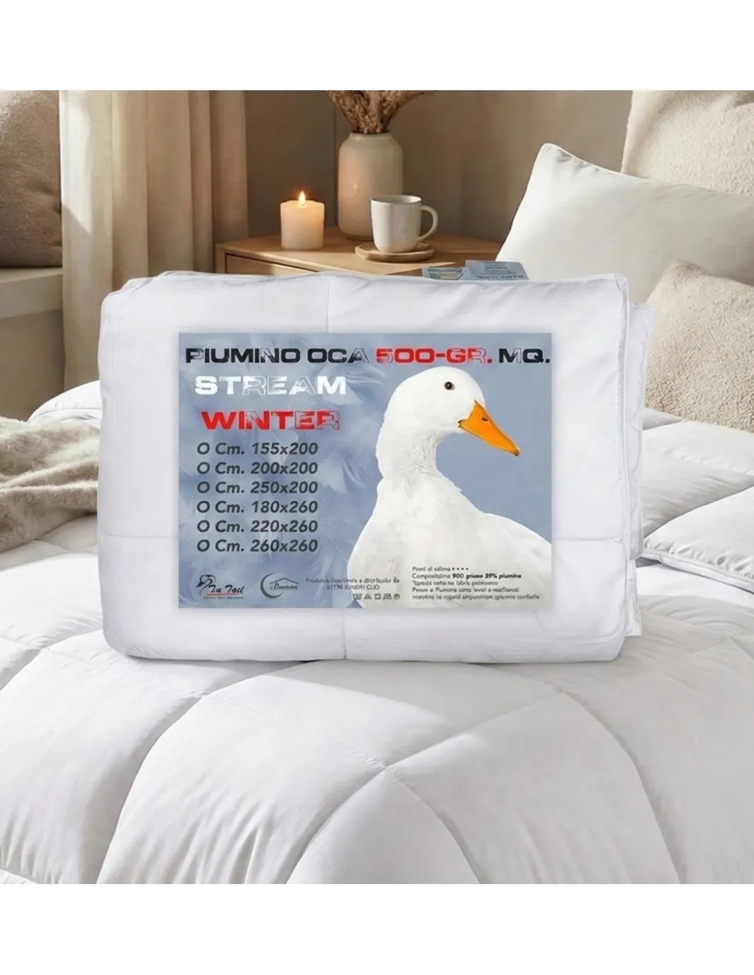 PIUMINO OCA Stream 500 GR. 80% PIUMA OCA 20% PIUMINO OCA Bianco