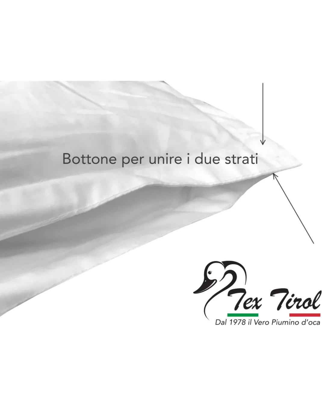 PIUMINO oca TEX TIROL © DOLOMITI 4 stagioni 50% PIUMINO OCA / 50% PIUMA OCA tutte le misure