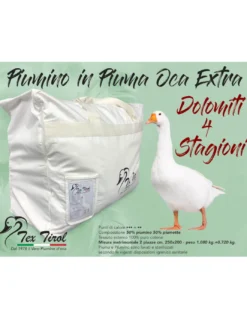 PIUMINO OCA TEX TIROL © DOLOMITI 4 Stagioni 50% PIUMINO OCA / 50% PIUMA OCA matrimoniale Cm. 250X200