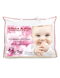 PIUMINO tex tirol © STELLA ALPINA da LETTINO estivo 100% PIUMINO OCA 100 gsm cm. 80 x 120 leggero
