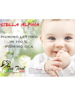 PIUMINO tex tirol © STELLA ALPINA da LETTINO 100% PIUMINO OCA 300 gsm cm. 80 x 120