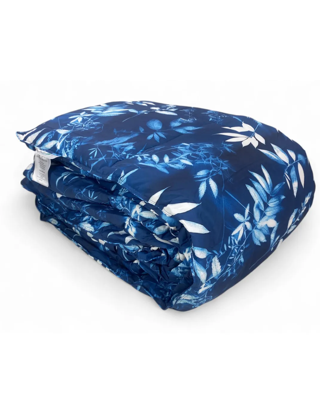 Piumone Matrimoniale Invernale Stream 500 gr - Piumino 80% Piuma 20% Piumino - Fantasia Floreale Blu Notte