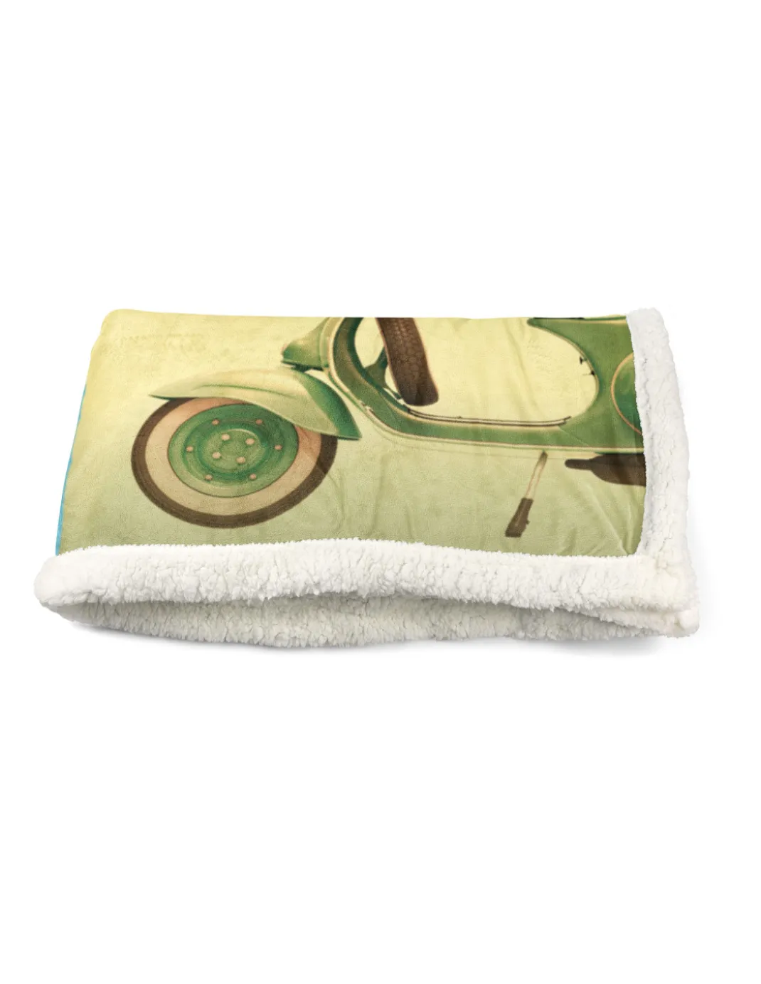 PLAID coperta IN PILE SHERPA fantasy HD VESPA VINTAGE